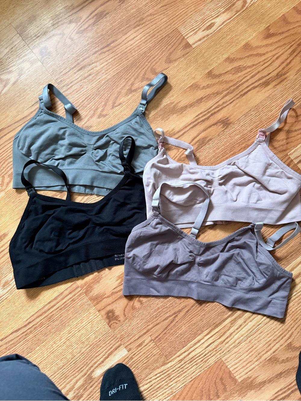 Comfort Wireless Everyday nursing Bralette - Black, Taupe, Blush, Sage